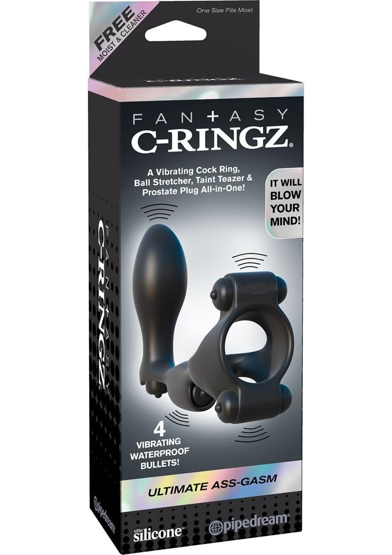 Fantasy C Ringz Ultimate Ass Gasm Vibrating Silicone Cockring With