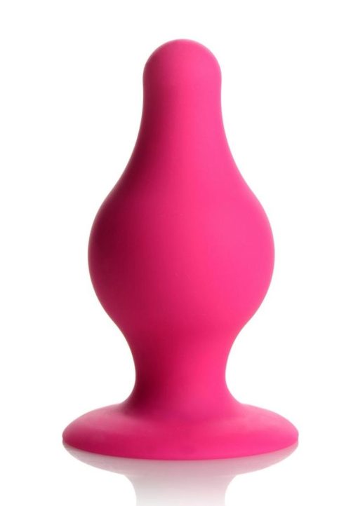 Squeeze It Squeezable Silicone Tapered Anal Plug Small Pink Adult