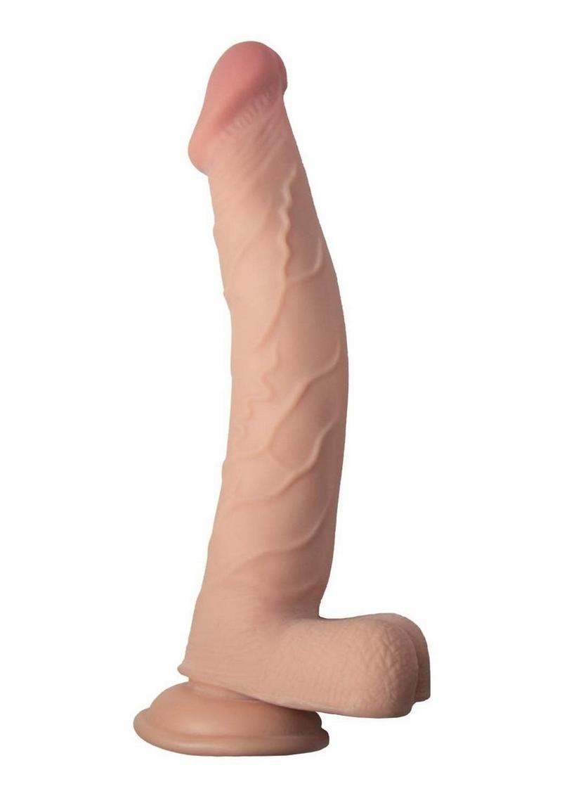 Realcocks Dual Layered Bendable Dildo 10in Vanilla Adult Toys