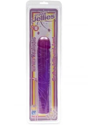 Crystal Jellies Realistic Sil A Gel 10 Inch Purple