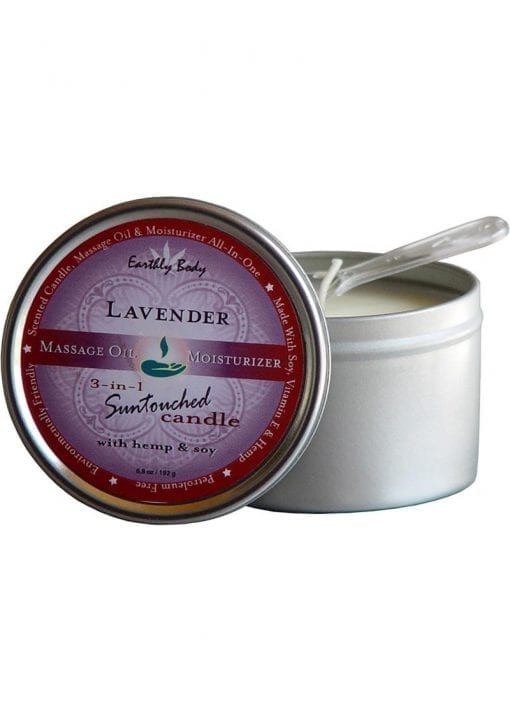 3 In 1 Suntouched Round Massage Oil Candle Lavender 6.8 Ounce