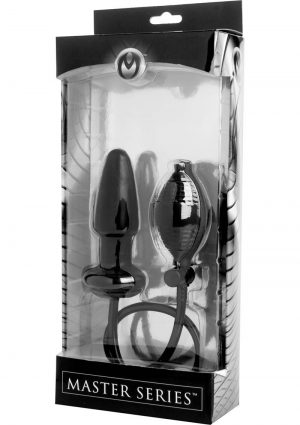 Master Series Expand Inflatable Anal Plug Black 3.5 Inches