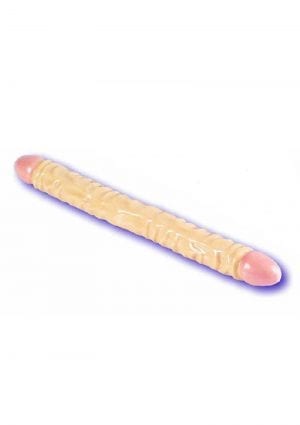 IVORY DUO VEINED DOUBLE DONG 18 INCH IVORY
