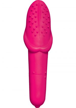 Incredible Oral Tongue Silicone Vibe Waterproof Pink 6.25 Inch
