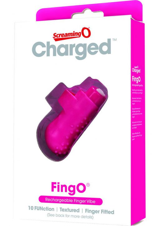 Charged Fing O Rechargeable Finger Mini Vibe Waterproof Pink