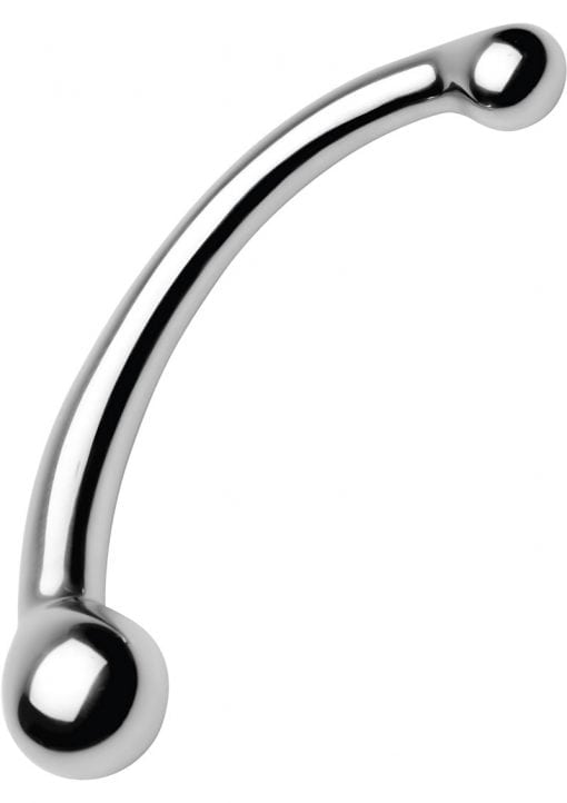 Master Series The Chrome Crescent Dual Ended Dildo 10 Inches