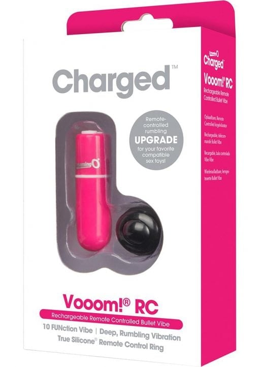Vooom Wireless Remote Control Silicone USB Rechargeable Bullet Waterproof Pink