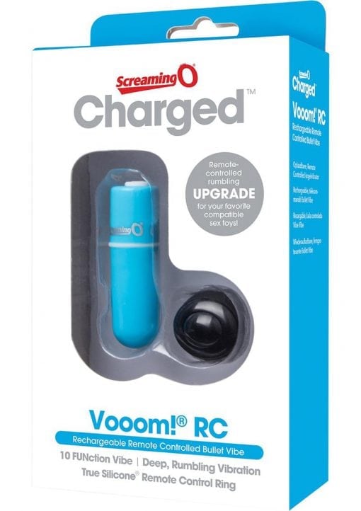 Vooom Wireless Remote Control Silicone USB Rechargeable Bullet Waterproof Blue