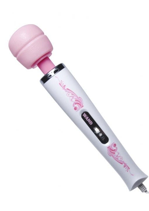 Wand Essentials Flexi-Neck 7 Speed Plug In Jack Wand Massager Pink And White 12.25 Inch