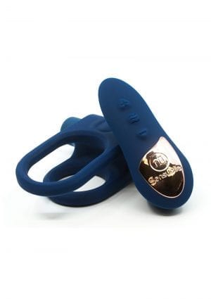 Sensuelle Silicone Wireless Remote Control Bullet Ring XLR8 USB Rechargeable Waterproof Navy