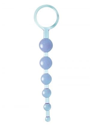 Dragonz Tail Anal Pleasures Silicone Anal Beads Blue