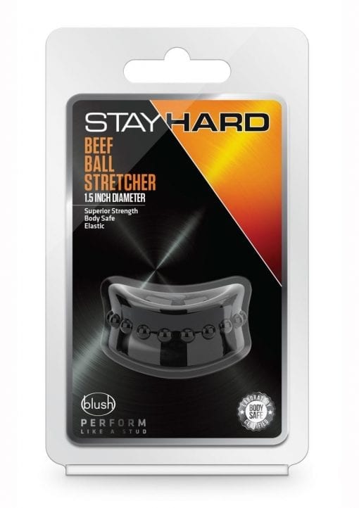 Stay Hard Beef Ball Stretcher Snug X Long - Black
