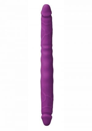 Colours Double Pleasures Silicone Double Dildo 12in - Purple
