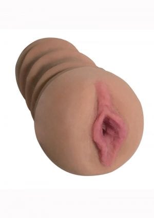 Mistress Sophia And Sabrina BioSkin Vibrating Double Stroker - Pussy And Ass - Caramel