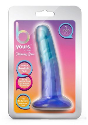 B Yours Morning Dew Dildo 5in Indigo - Blue/Aqua