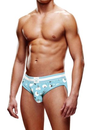 Prowler Winter Animals Open Brief - XXL - Blue/White