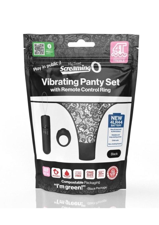 Screaming O My Secret 4T Panty Vibe with Remote Control - Black