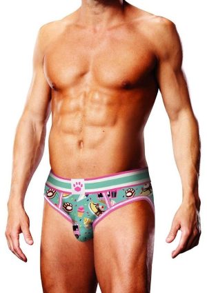 Prowler Sundae Open Brief - XL - Blue/Pink
