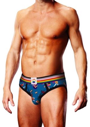 Prowler Pixel Art Gay Pride Collection Brief - Medium - Blue/Multicolor