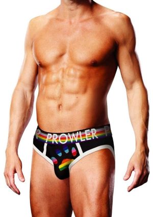 Prowler Black Oversized Paw Brief - XL - Black/Rainbow