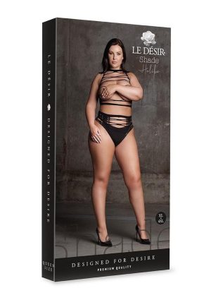 Crop Top and Panty - Queen - Black