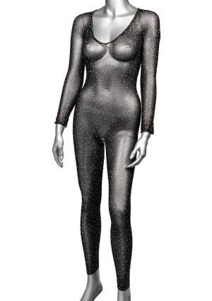 Radiance Crotchless Full Body Suit - OS - Black