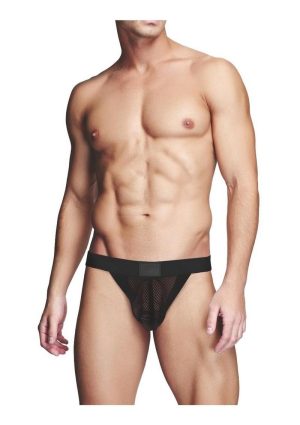 Prowler RED Fishnet Ass-Less Jock - XL - Black