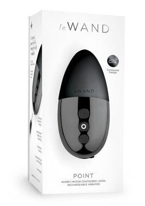 Le Wand Point Rechargeable Silicone Contoured Mini Massager - Black