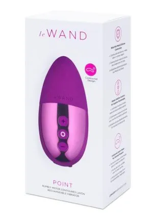 Le Wand Point Rechargeable Silicone Contoured Mini Massager - Cherry