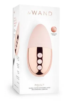 Le Wand Point Rechargeable Silicone Contoured Mini Massager - Rose Goild