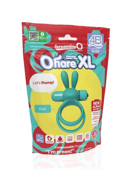 Screaming O 4B Ohare XL Silicone Vibrating Cock Ring - Kiwi