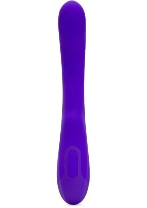 Nu Sensuelle Vivi Rechargeable Silicone Double Tapping Vibrator with Clitoral Stimulation - Deep Purple