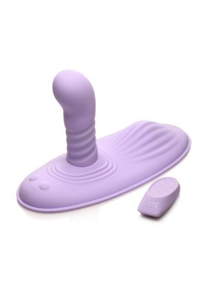 Inmi Thrust N Grind Thrusting and Vibrating Rechargeable Silicone Grinder Pad with Remote Control - Purple