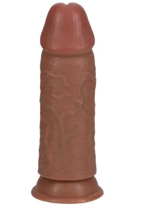RealRock Ultra Realistic Skin Extra Thick Dildo 8in - Caramel