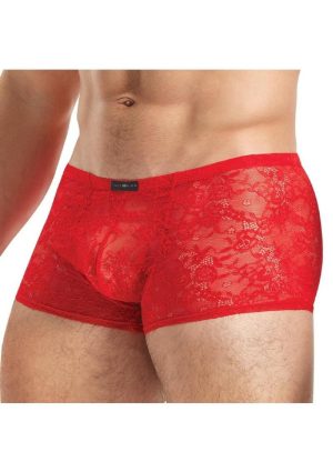 Lace King Lace Boxers - Small/Medium - Red