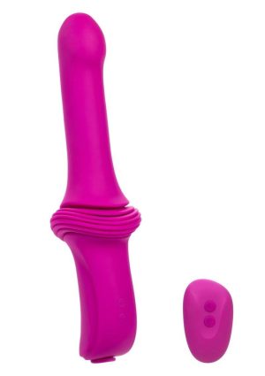 Overdrive Rechargeable Silicone Sex Machine Smooth Thruster with Remote Control  - Pink