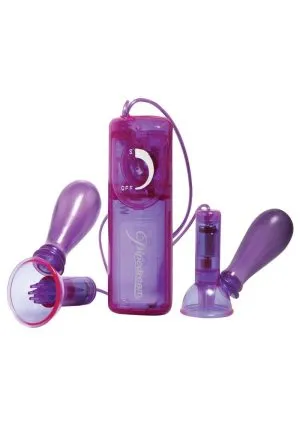 Vibrating Nipple Pumps Purple