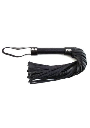 Rouge Short Leather Flogger Black