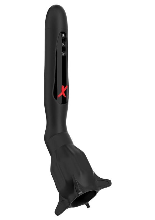 PDX Elite Vibrating Roto-Sucker Silicone Masturbator Black