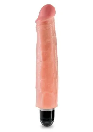 King Cock Vibrating Stiffy Realistic Dildo Waterproof Flesh 7 Inch