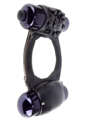 Fantasy C-Ringz Duo-Vibrating Super Ring With Clitoral Stimulation Waterproof Black