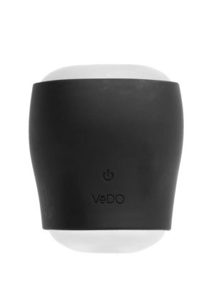 VeDO Grip Rechargeable Silicone Vibrating Sleeve - Just Black/Glow In The Dark