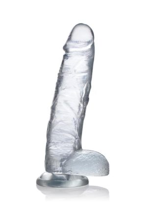 Jock C-Thru Realistic Dong With Balls 9 in - Clear