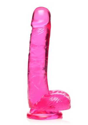 Lollicock Slim Stick Dildo With Balls 7in - Cherry Ice