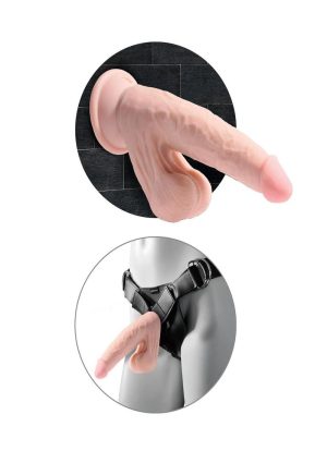 King Cock Triple Density Cock With Swinging Balls 6in - Vanilla