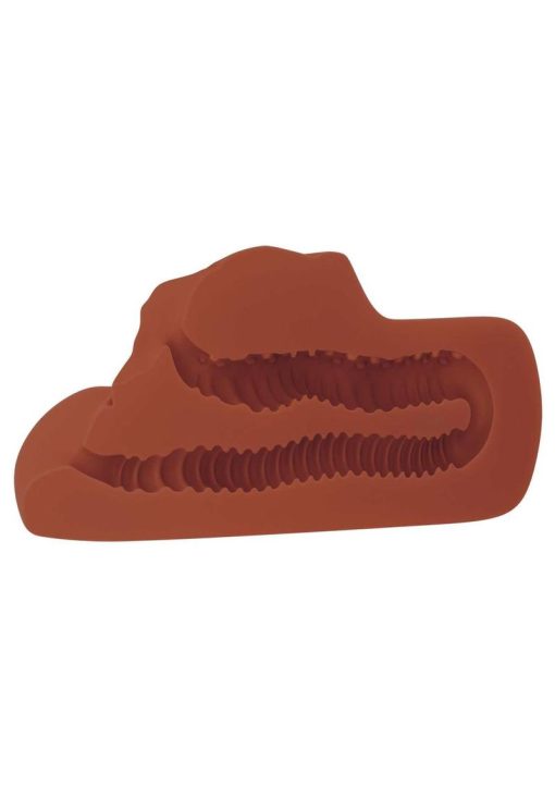 PDX Plus Perfect Pussy Double Stroker - Chocolate - Image 3