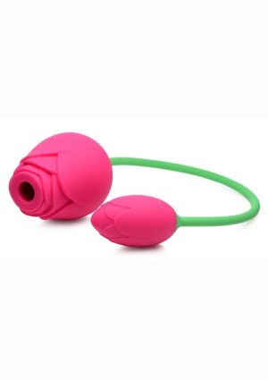 Inmi Bloomgasm Rose 15x Silicone Rechargeable Licking Clit Stimulator - Pink