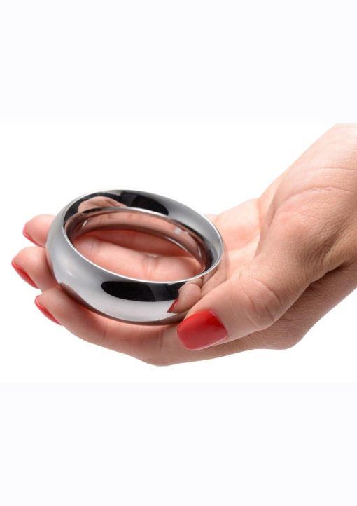 Master Series Sarge 1.5 Stainless Steel Erection Enhancer Cock Ring - Silver - Image 3