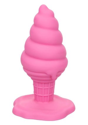 Naughty Bits Yum Bum Ice Cream Cone Silicone Butt Plug - Pink