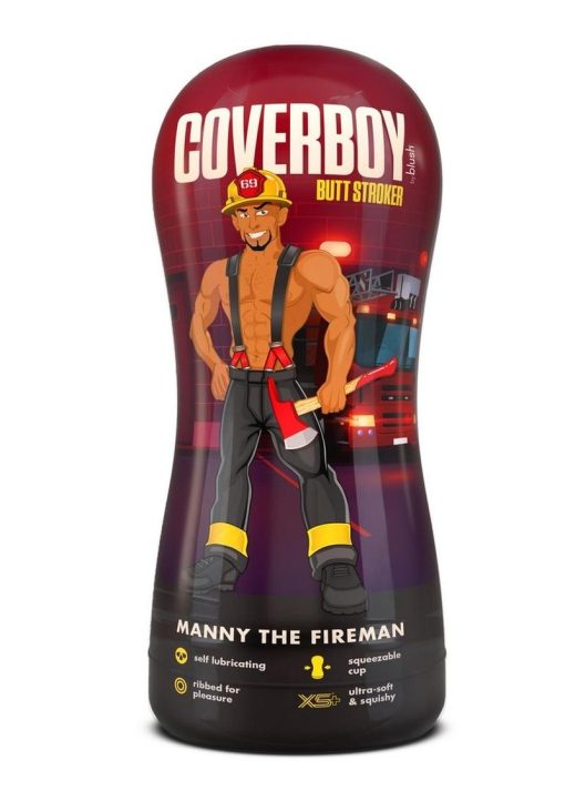 Coverboy Manny The Fireman Self Lubricating Anal Pocket Stroker - Caramel
